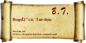 Bogács Tardos névjegykártya